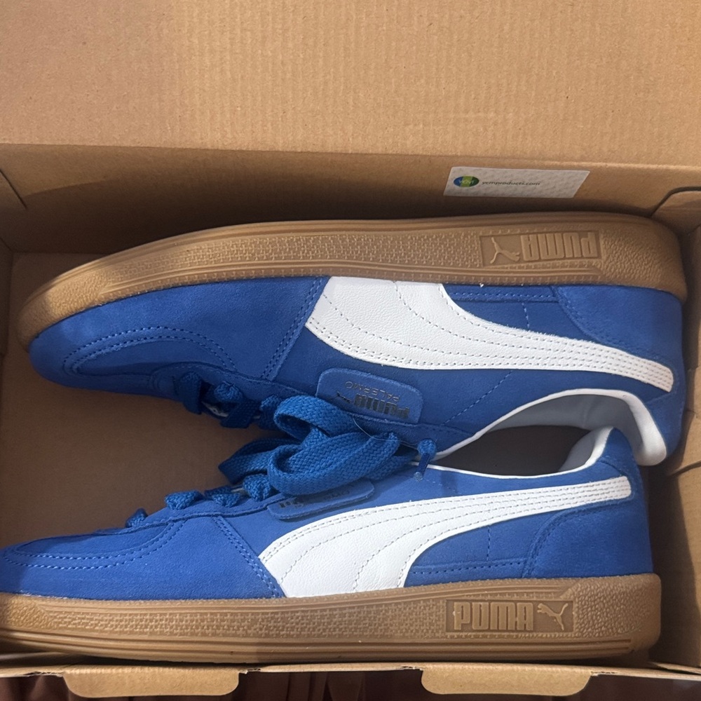 Puma Royal Blue and White Sneakers
